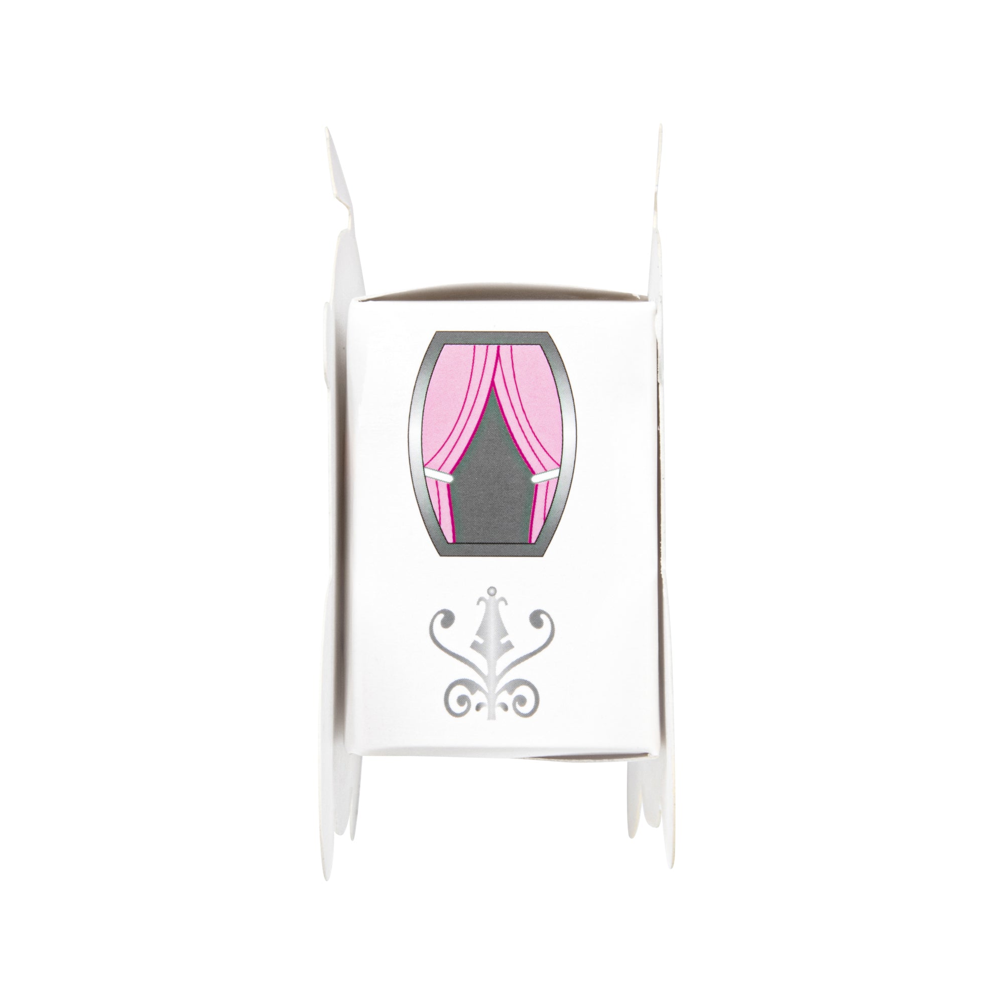 Pastry Tek White Paper Princess Carriage Candy and Gift Box - 2 1/2" x 1 1/4" x 1 3/4" - 100 count box