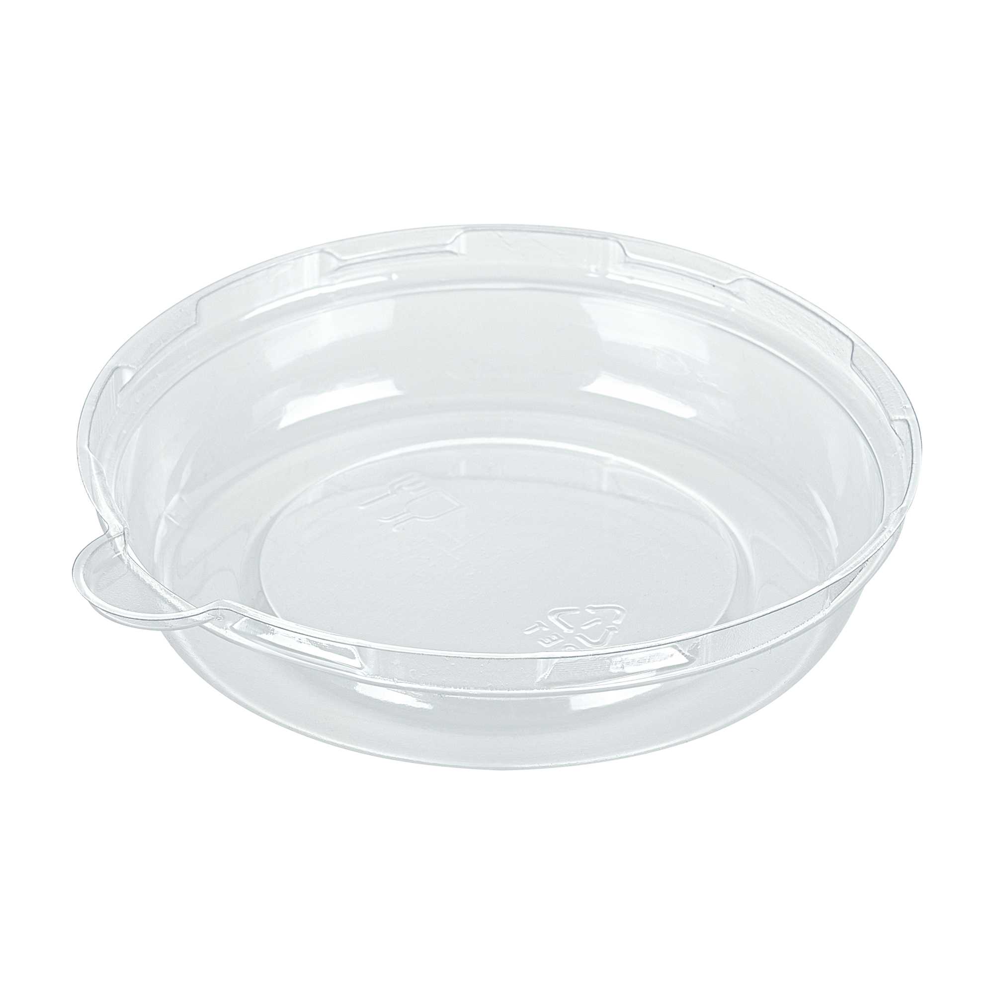 Pulp Tek Round Clear Plastic Dome Lid - Fits 8 oz Bagasse Salad Bowl - 100 count box