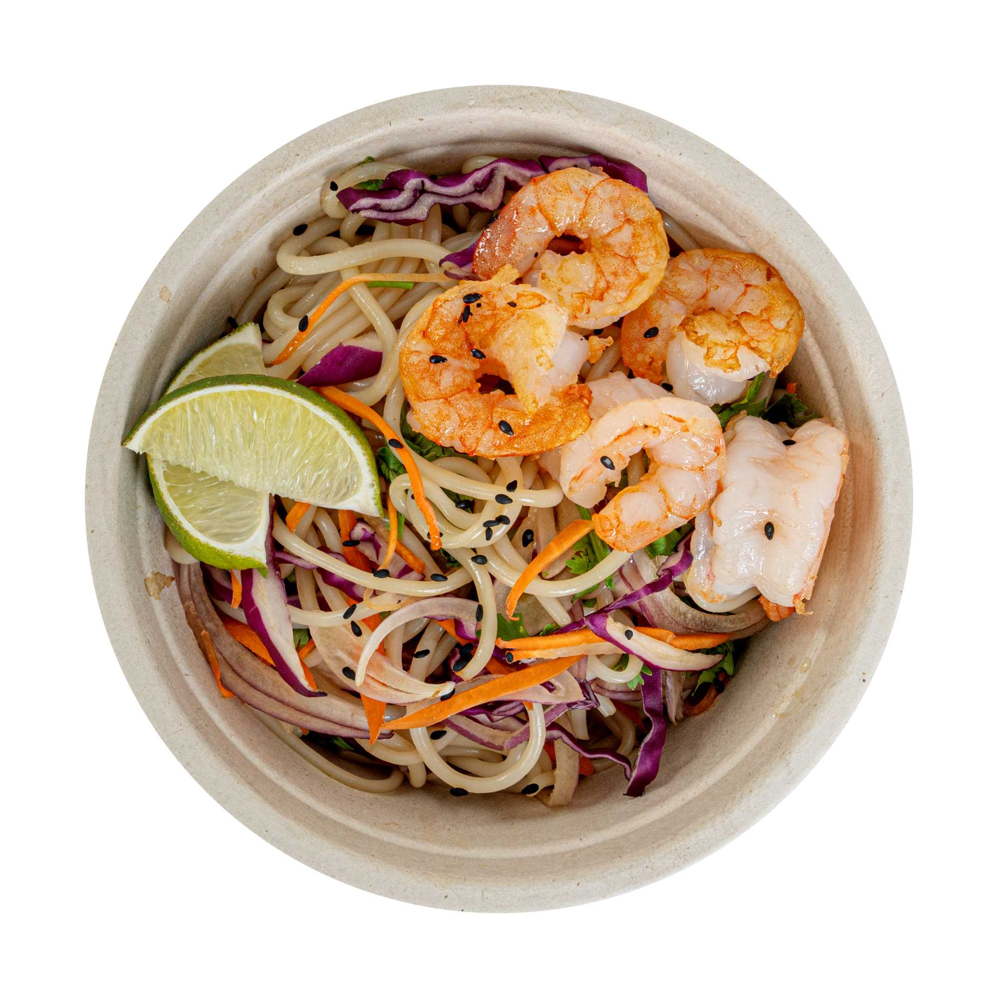 Pulp Tek 18 oz Round Natural Sugarcane / Bagasse Salad Bowl - 6 1/4" x 6 1/4" x 1 3/4" - 100 count box