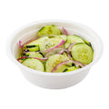Pulp Tek 18 oz Round White Sugarcane / Bagasse Salad Bowl - 6 1/4" x 6 1/4" x 1 3/4" - 100 count box