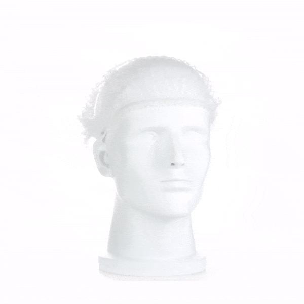 Clean Tek Professional White Disposable Bouffant Cap Hair Net - 21" - 1000 count box