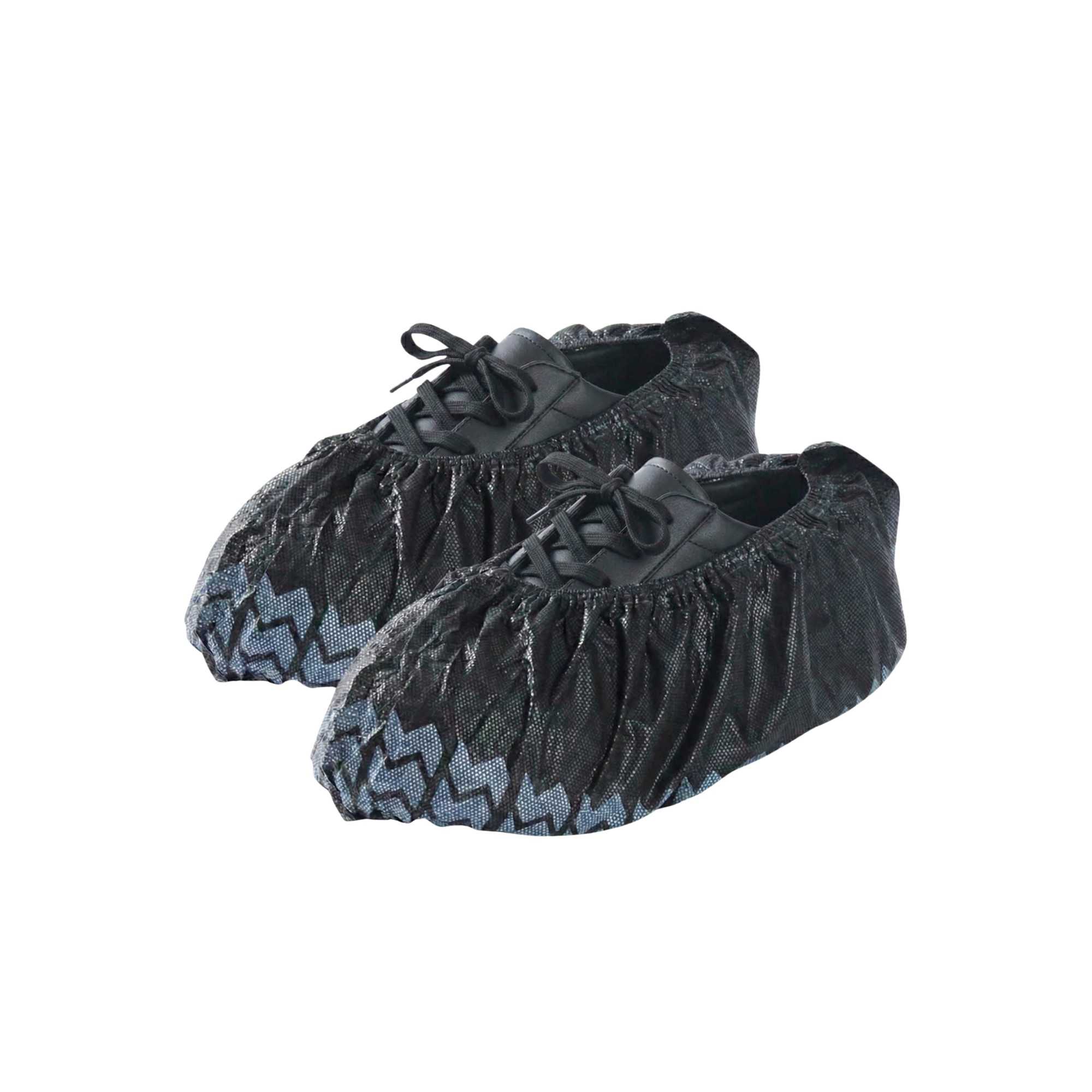 Clean Tek Professional Black Shoe Cover - with Non-Skid Bottom - 15 1/2" - 100 count box