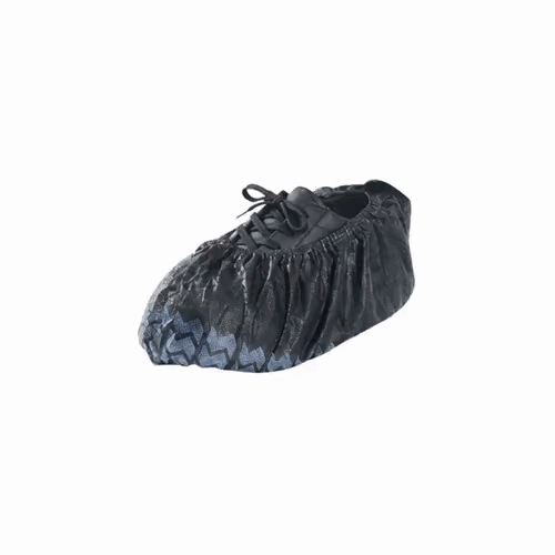 Clean Tek Professional Black Shoe Cover - with Non-Skid Bottom - 15 1/2" - 100 count box