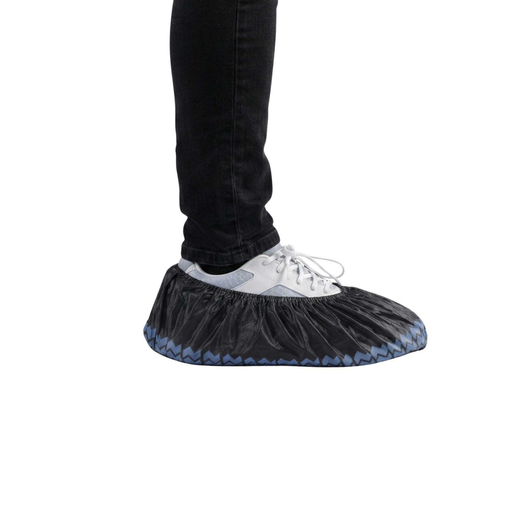 Clean Tek Professional Black Shoe Cover - with Non-Skid Bottom - 15 1/2" - 1000 count box