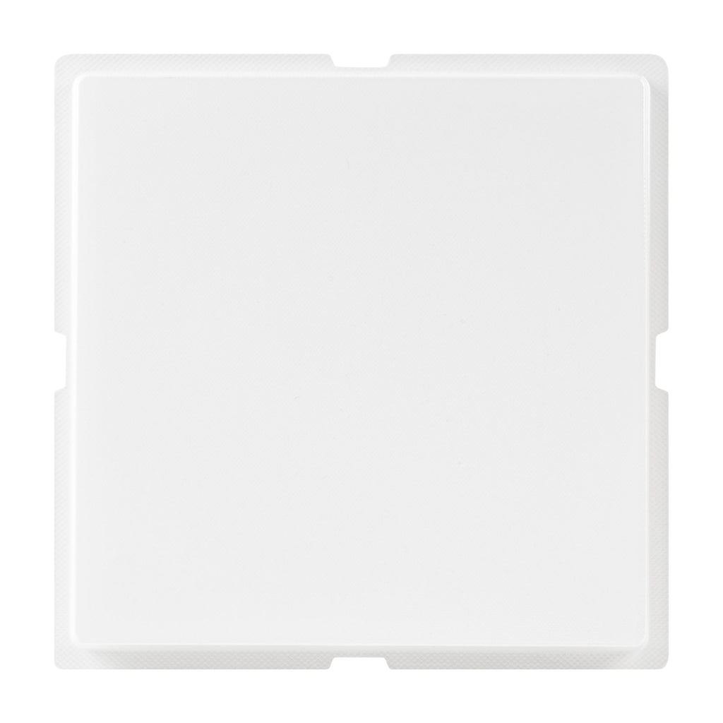 Sweet Vision Square Clear Plastic Cake Box - Blue Lid and White Base, Blue Ribbon, Flower Accent - 10" x 10" x 8 1/4" - 10 count box
