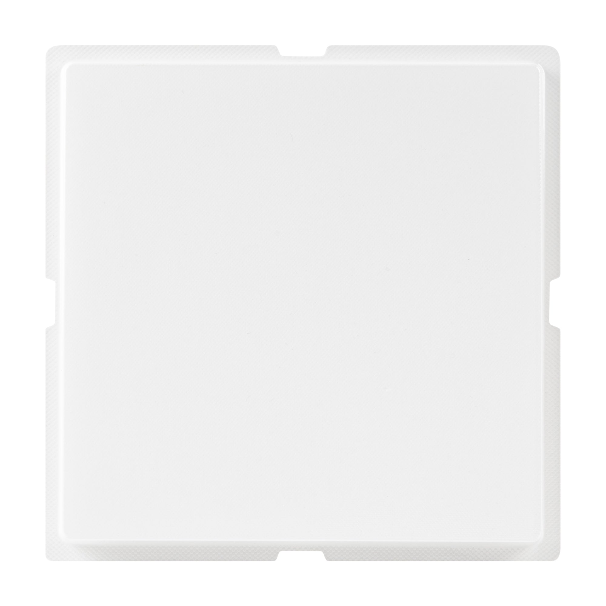 Sweet Vision Square Clear Plastic Cake Box - Blue Lid and White Base, Blue Ribbon, Flower Accent - 10" x 10" x 8 1/4" - 10 count box