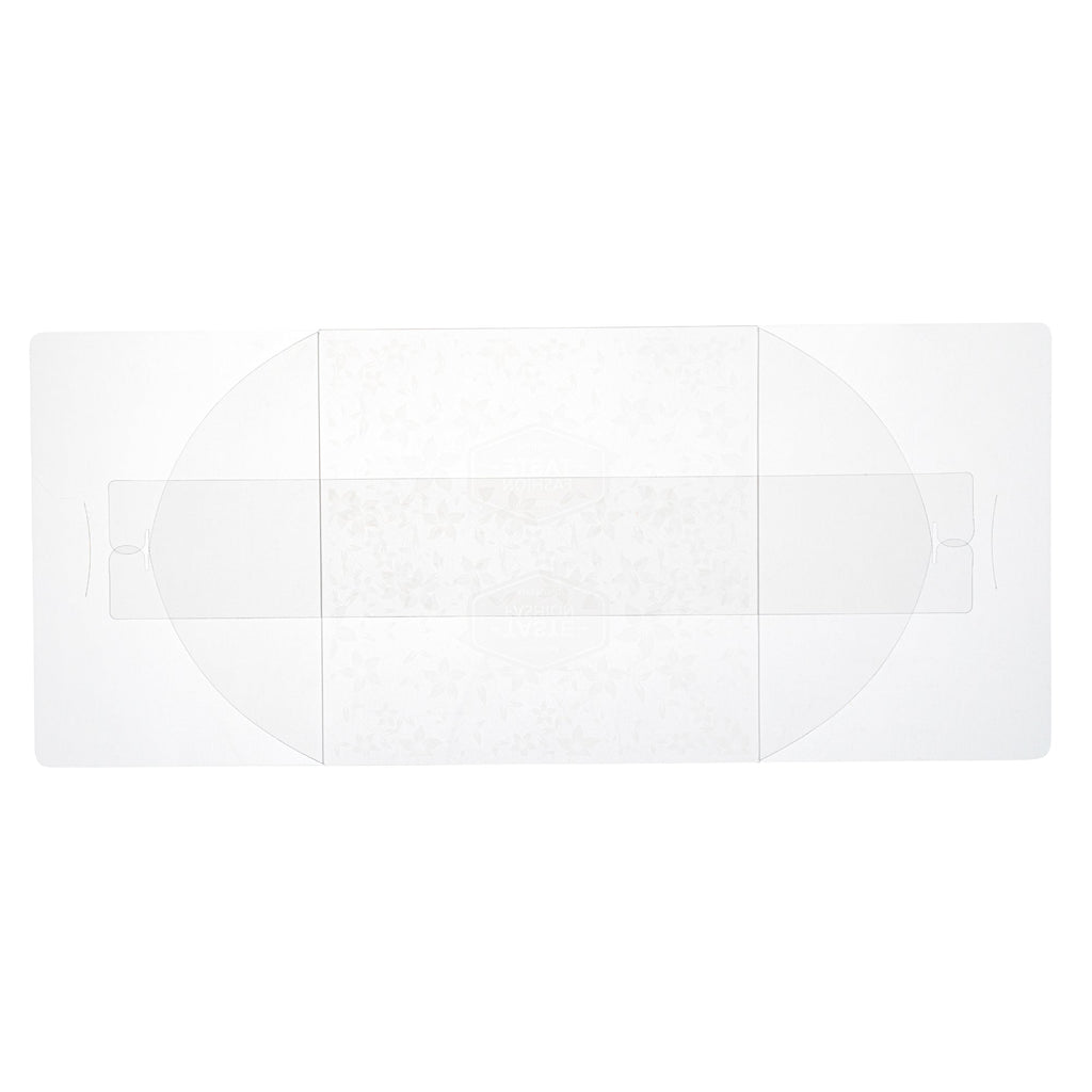 Sweet Vision Square Clear Plastic Cake Box - Black Base, Black Ribbon, Flower Garden Design - 10" x 10" x 6 3/4" - 10 count box