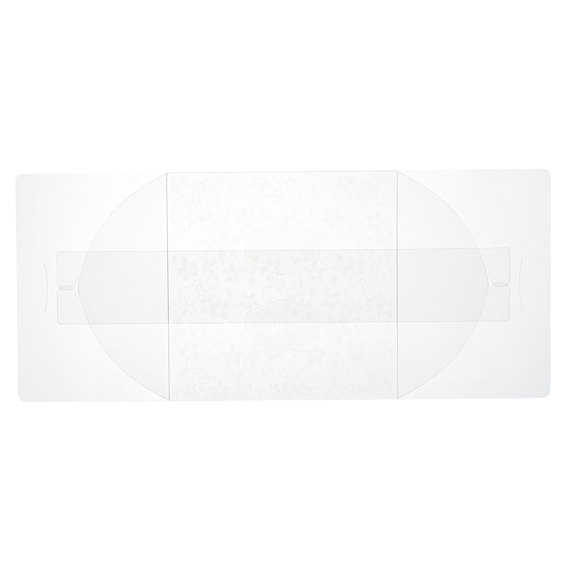 Sweet Vision Square Clear Plastic Cake Box - Black Base, Black Ribbon, Flower Garden Design - 10" x 10" x 6 3/4" - 10 count box