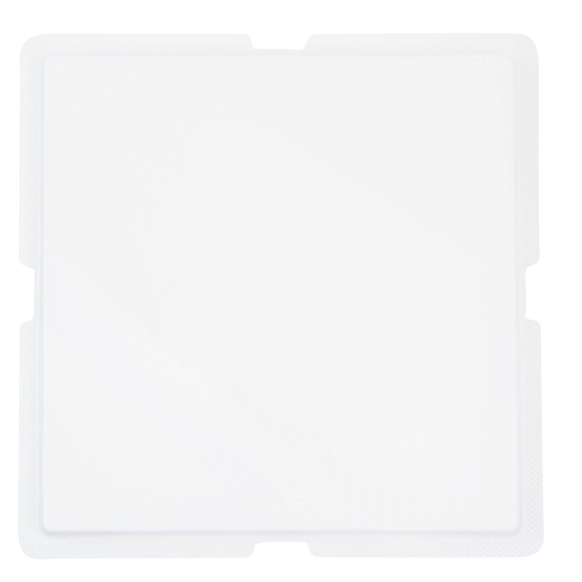 Sweet Vision Square Clear Plastic Cake Box - White Base, Gray Ribbon, Flower Garden Design - 10" x 10" x 6 3/4" - 10 count box