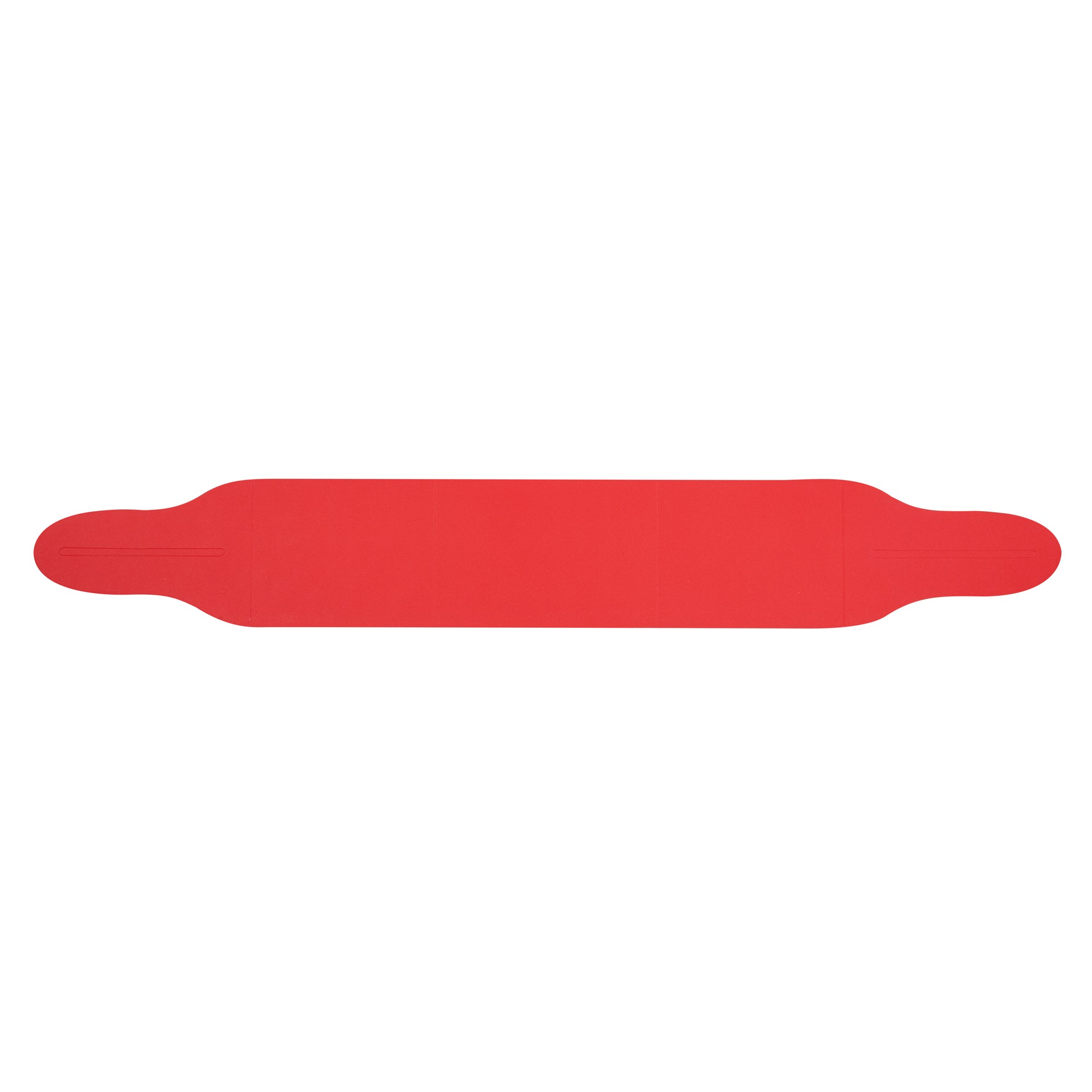 Sweet Vision Rectangle Clear Plastic Cupcake Box - with Handle, Red Paper Wrap, Flower / Bird Accent - 5" x 3 1/4" x 4" - 100 count box