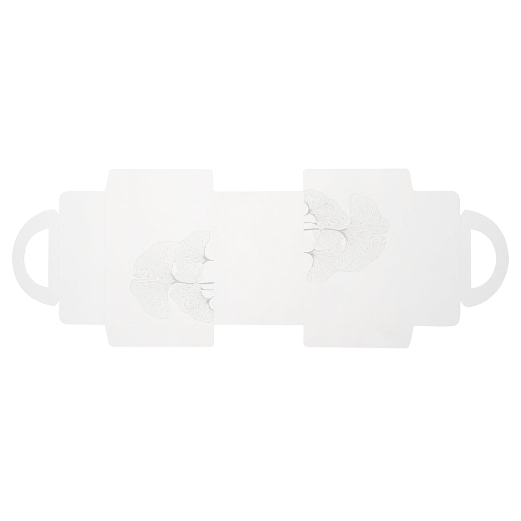 Sweet Vision Rectangle Clear Plastic Cupcake Box - with Handle, Orange Paper Wrap, Leaf Accent - 5" x 3 1/4" x 4" - 100 count box