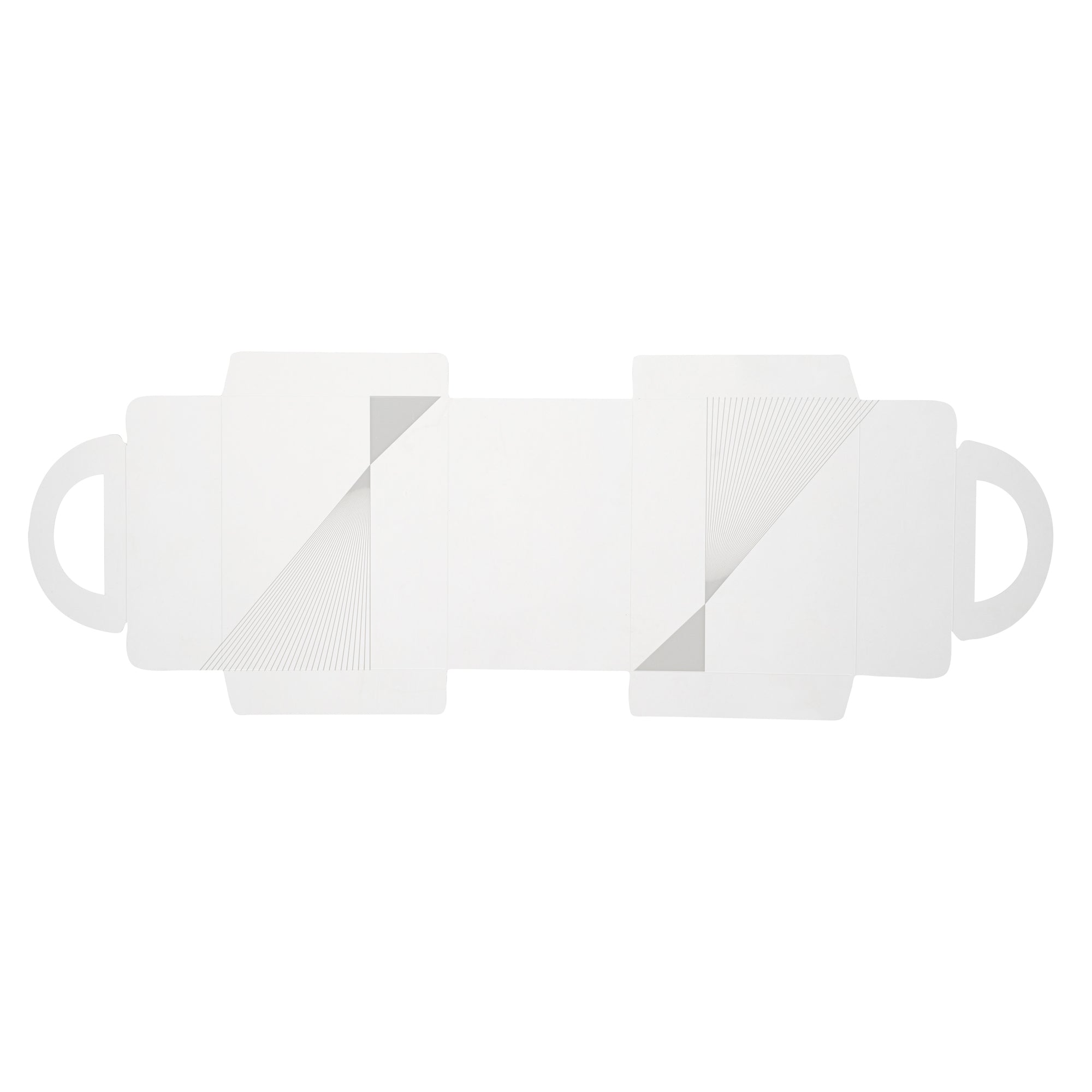 Sweet Vision Rectangle Clear Plastic Cupcake Box - with Handle, Yellow Paper Wrap, Geometric Line Accent - 5" x 3 1/4" x 4" - 100 count box