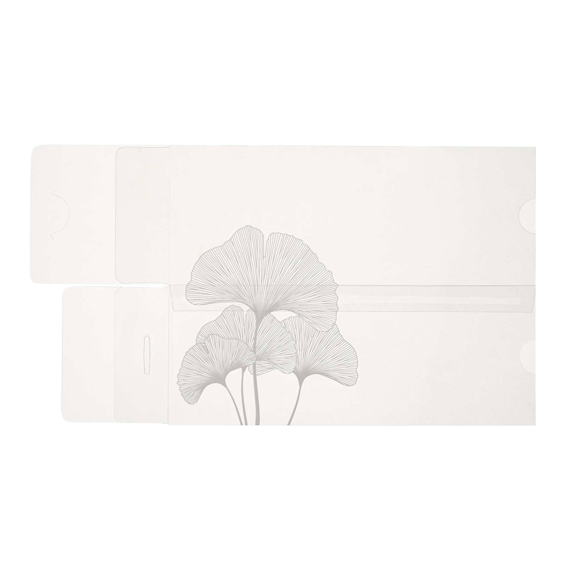Sweet Vision Rectangle Clear Plastic Eclair Box - Orange Paper Sleeve, Leaf Accent - 7" x 2 1/2" x 2 1/2" - 100 count box