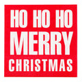 Luxenap Red Paper Luncheon Napkin - Ho Ho Ho - 13" x 13" - 20 count box