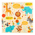 Luxenap Assorted Paper Luncheon Napkin - Jungle Safari - 13" x 13" - 20 count box