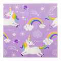 Napluxe Purple Paper Luncheon Napkin - Magical Unicorn - 13" x 13" - 20 count box
