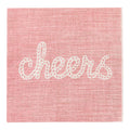 Luxenap Pink Paper Luncheon Napkin - Cheers, Rope Script - 13" x 13" - 500 count box