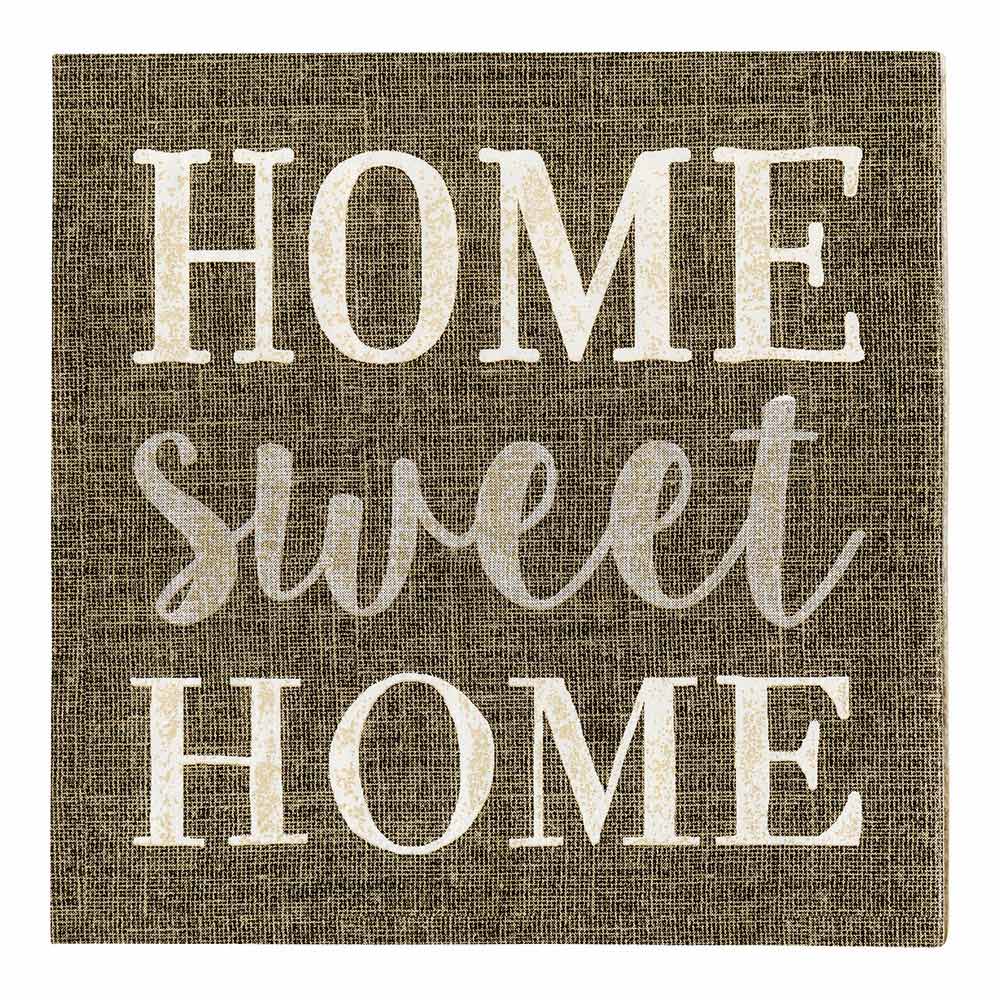 Luxenap Dark Gray Paper Luncheon Napkin - Home Sweet Home - 13" x 13" - 20 count box