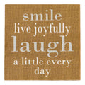 Luxenap Brown Paper Luncheon Napkin - Live Joyfully - 13" x 13" - 20 count box