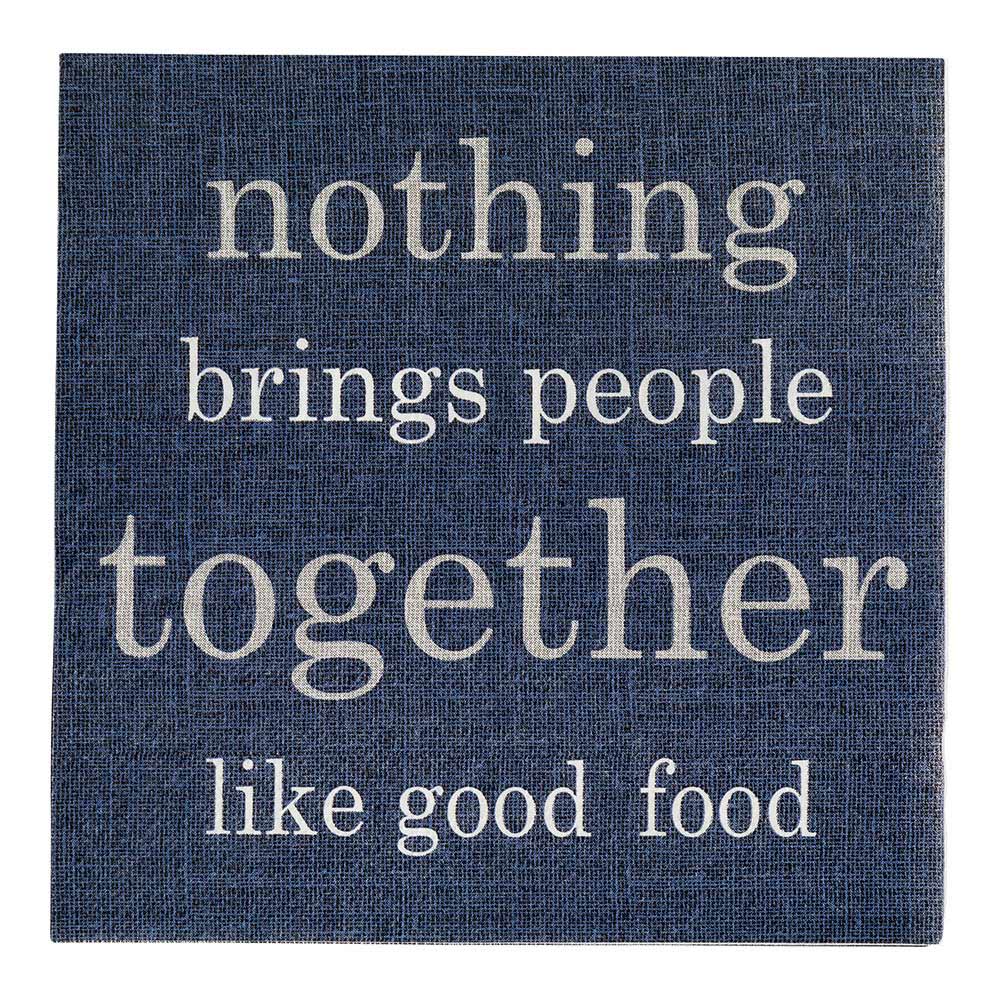 Luxenap Navy Paper Luncheon Napkin - Good Food - 13" x 13" - 500 count box