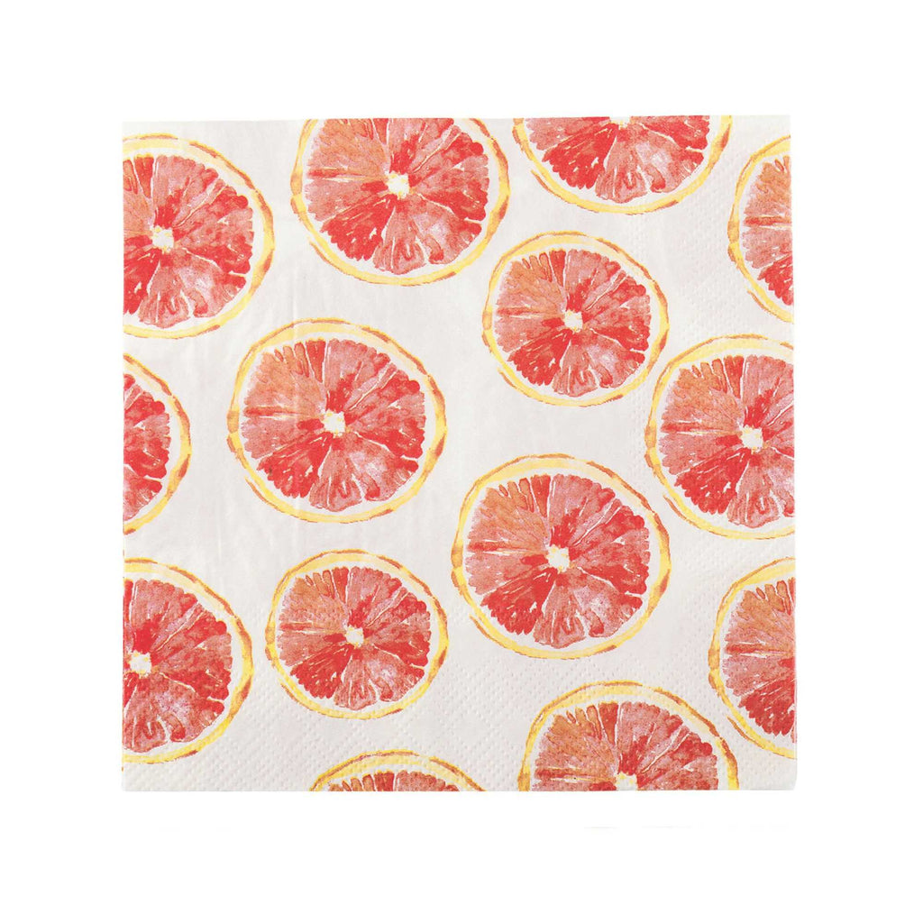 Luxenap White Paper Luncheon Napkin - Grapefruit Watercolor - 13" x 13" - 500 count box