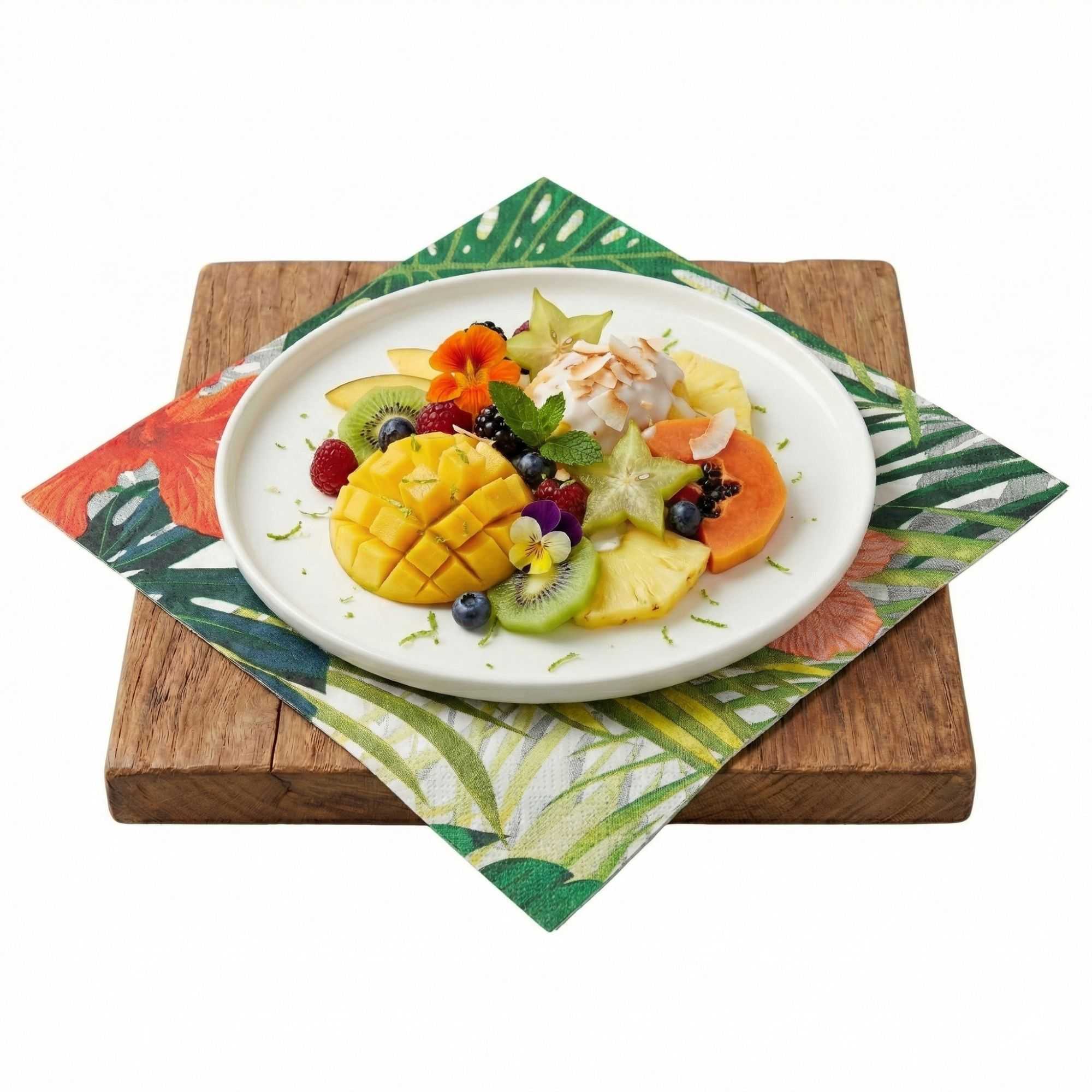 Luxenap Assorted Paper Luncheon Napkin - Hibiscus Flowers - 13" x 13" - 20 count box