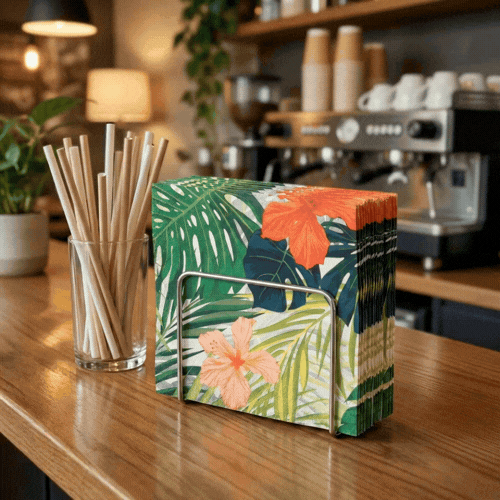 Luxenap Assorted Paper Luncheon Napkin - Hibiscus Flowers - 13" x 13" - 20 count box