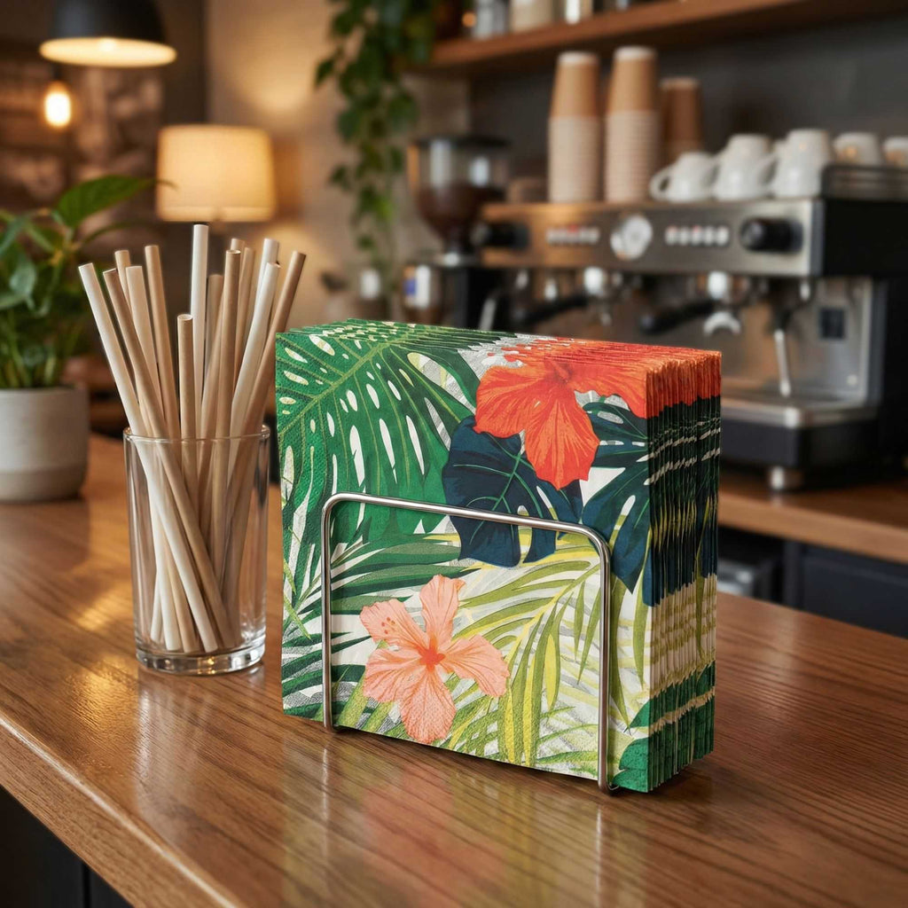 Luxenap Assorted Paper Luncheon Napkin - Hibiscus Flowers - 13" x 13" - 20 count box