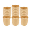 Restpresso 4 oz Natural Paper Unbleached Coffee Cup - Single Wall - 2 1/2" x 2 1/2" x 2 1/2" - 50 count box