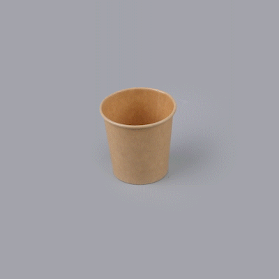 Restpresso 4 oz Natural Unbleached Paper Coffee Cup - Single Wall - 2 1/2" x 2 1/2" x 2 1/2" - 1000 count box
