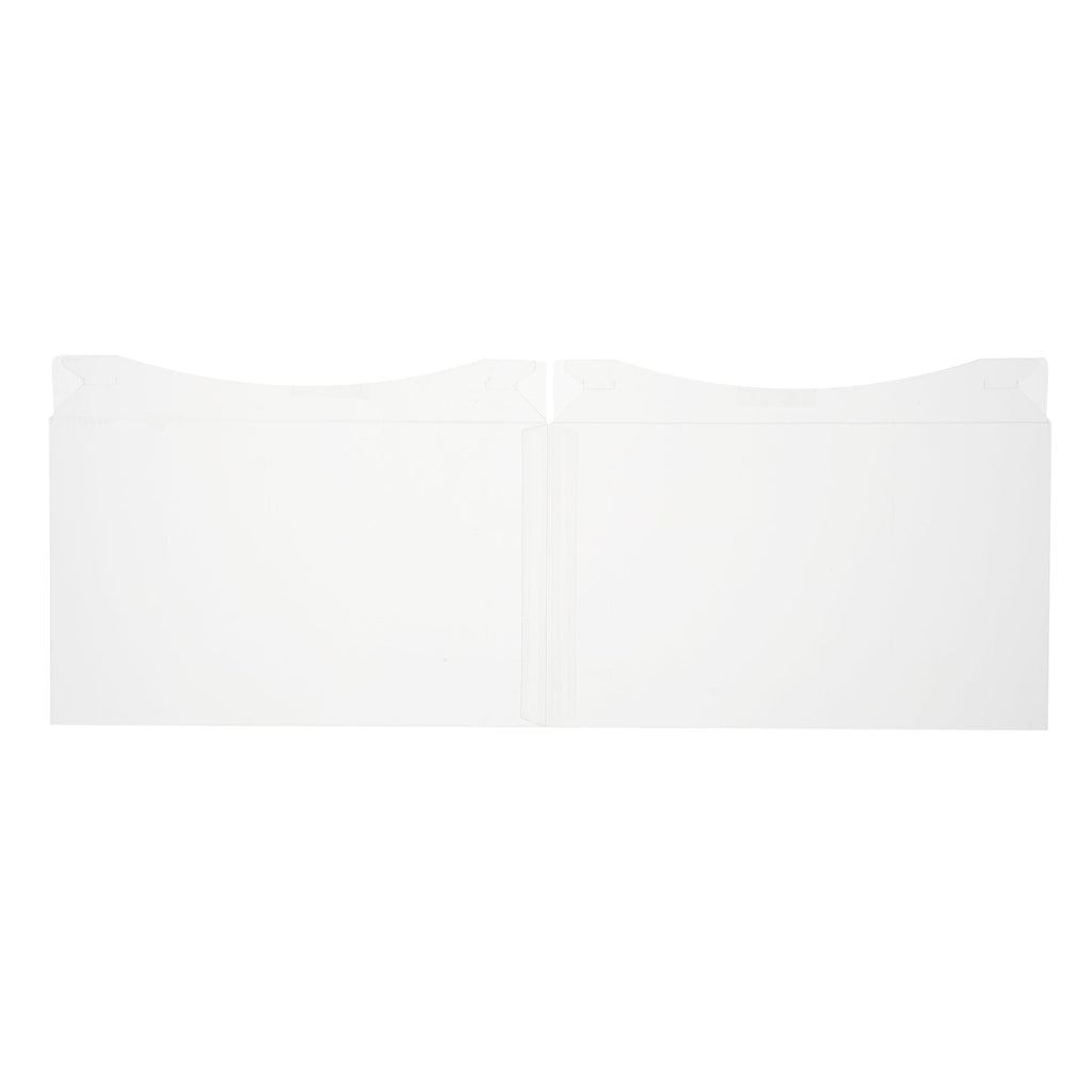 Sweet Vision Square Clear Plastic Cake Box - Red Lid and White Base, Red Ribbon - 10" x 10" x 8 1/4" - 10 count box