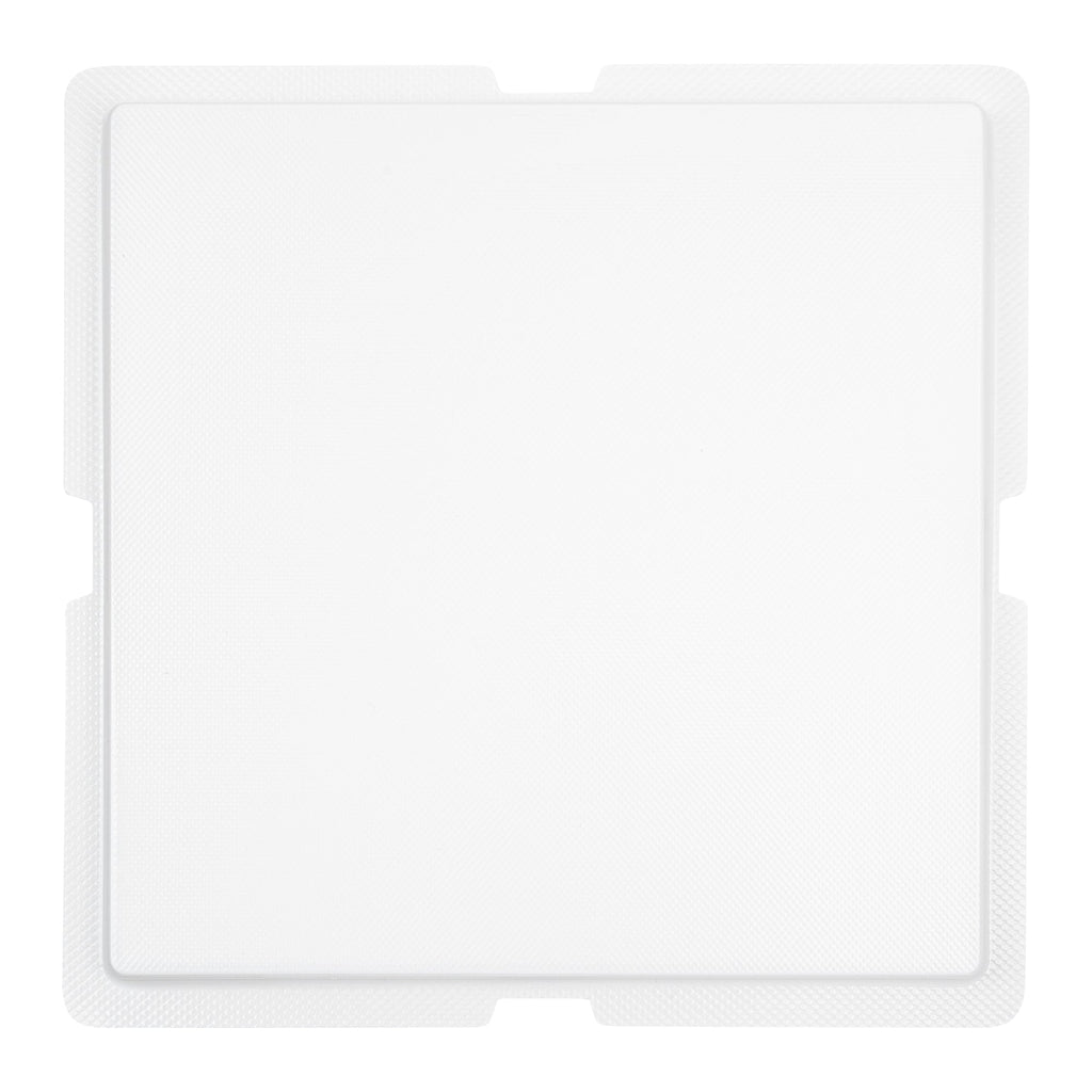Sweet Vision Square Clear Plastic Cake Box - Red Lid and White Base, Red Ribbon - 10" x 10" x 8 1/4" - 10 count box