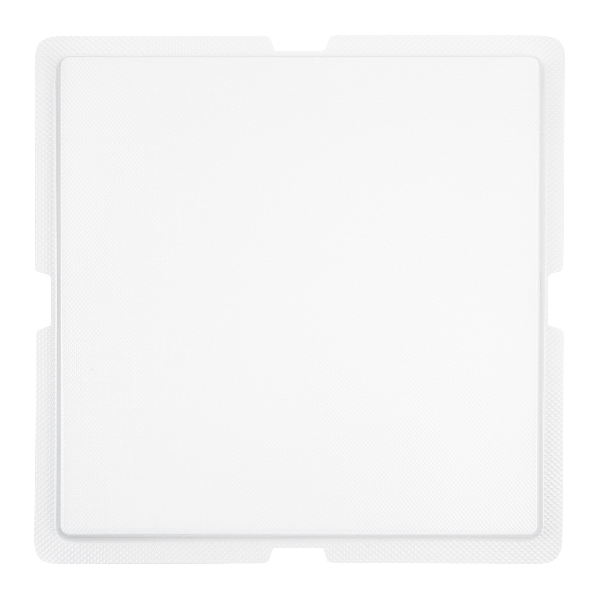Sweet Vision Square Clear Plastic Cake Box - Red Lid and White Base, Red Ribbon - 10" x 10" x 8 1/4" - 10 count box