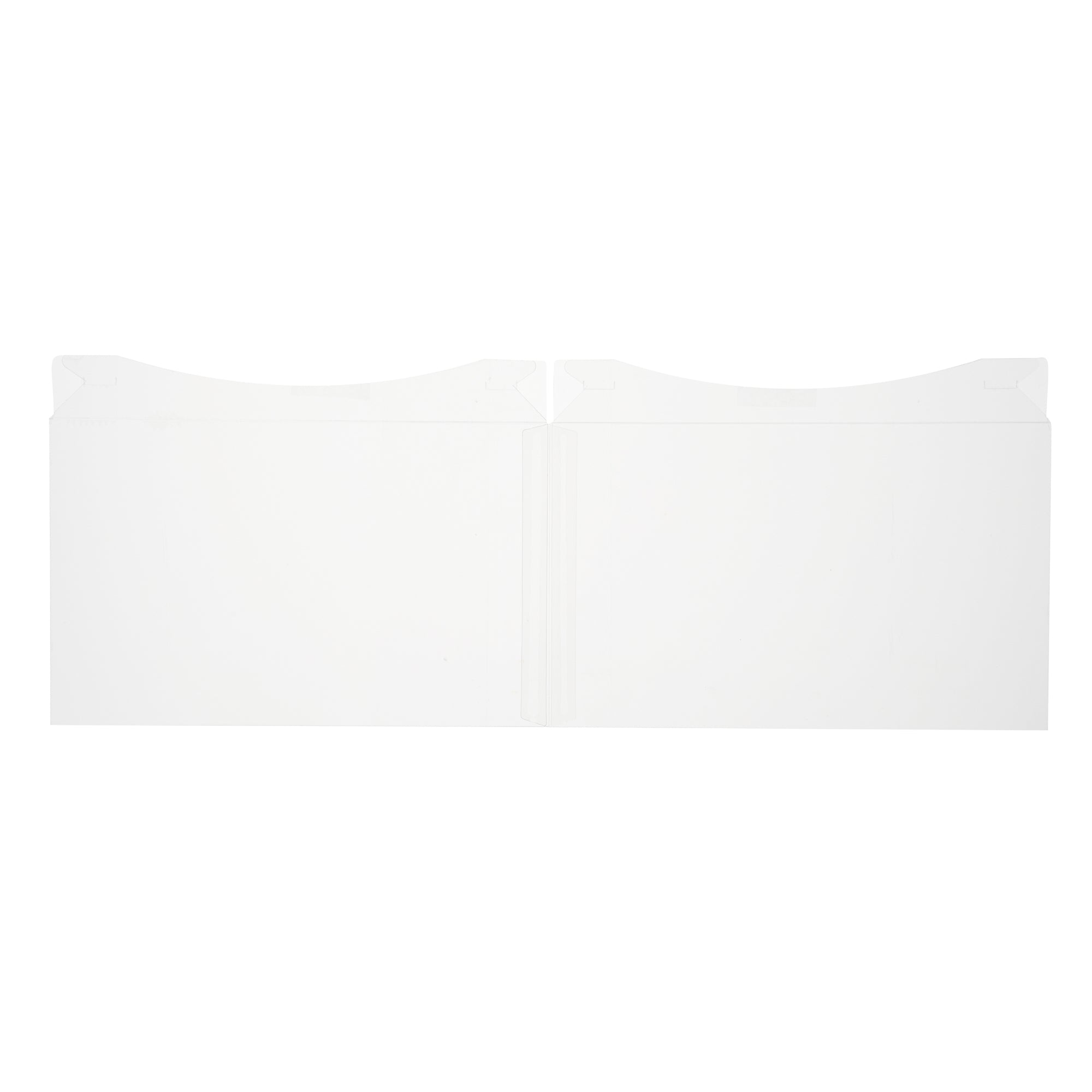 Sweet Vision Square Clear Plastic Cake Box - White Lid and White Base, Gray Ribbon - 10" x 10" x 8 1/4" - 10 count box