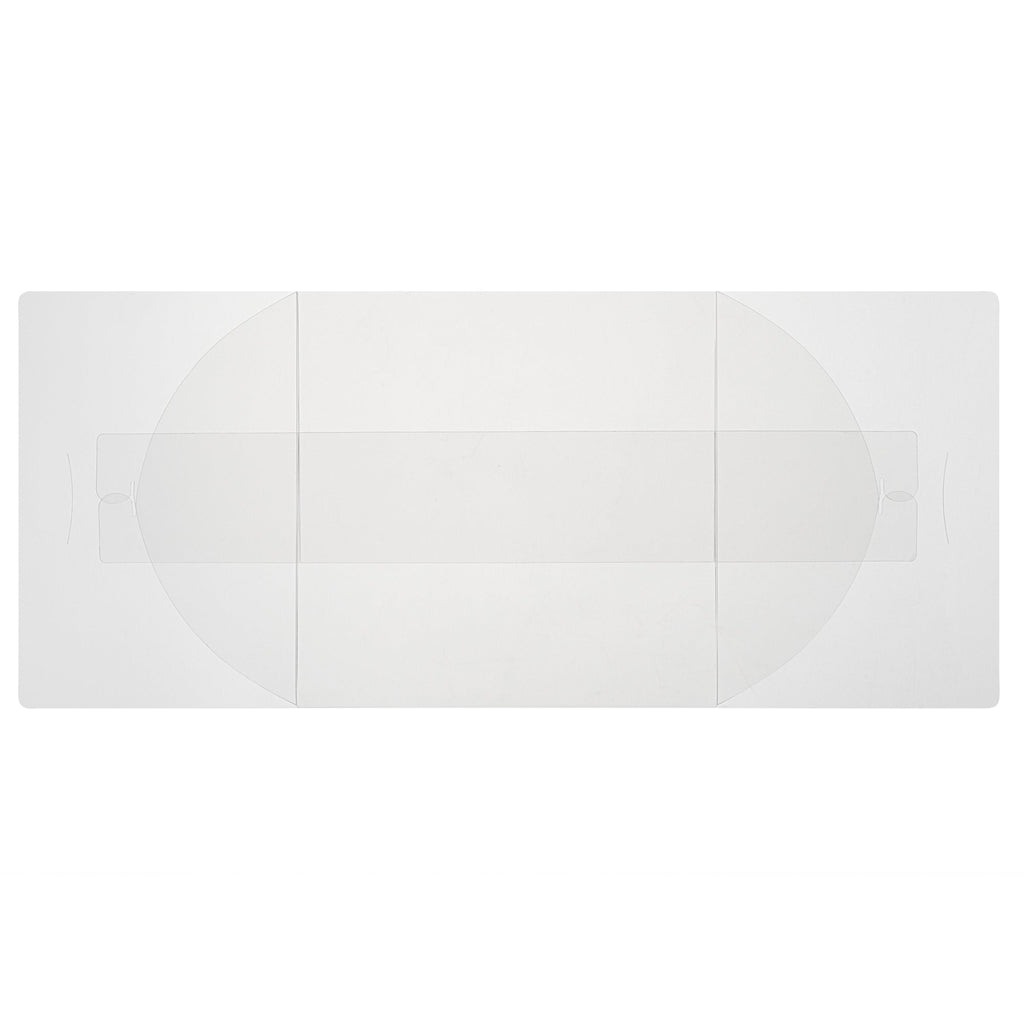 Sweet Vision Square Clear Plastic Cake Box - Black Base, Black Ribbon - 10" x 10" x 6 3/4" - 10 count box