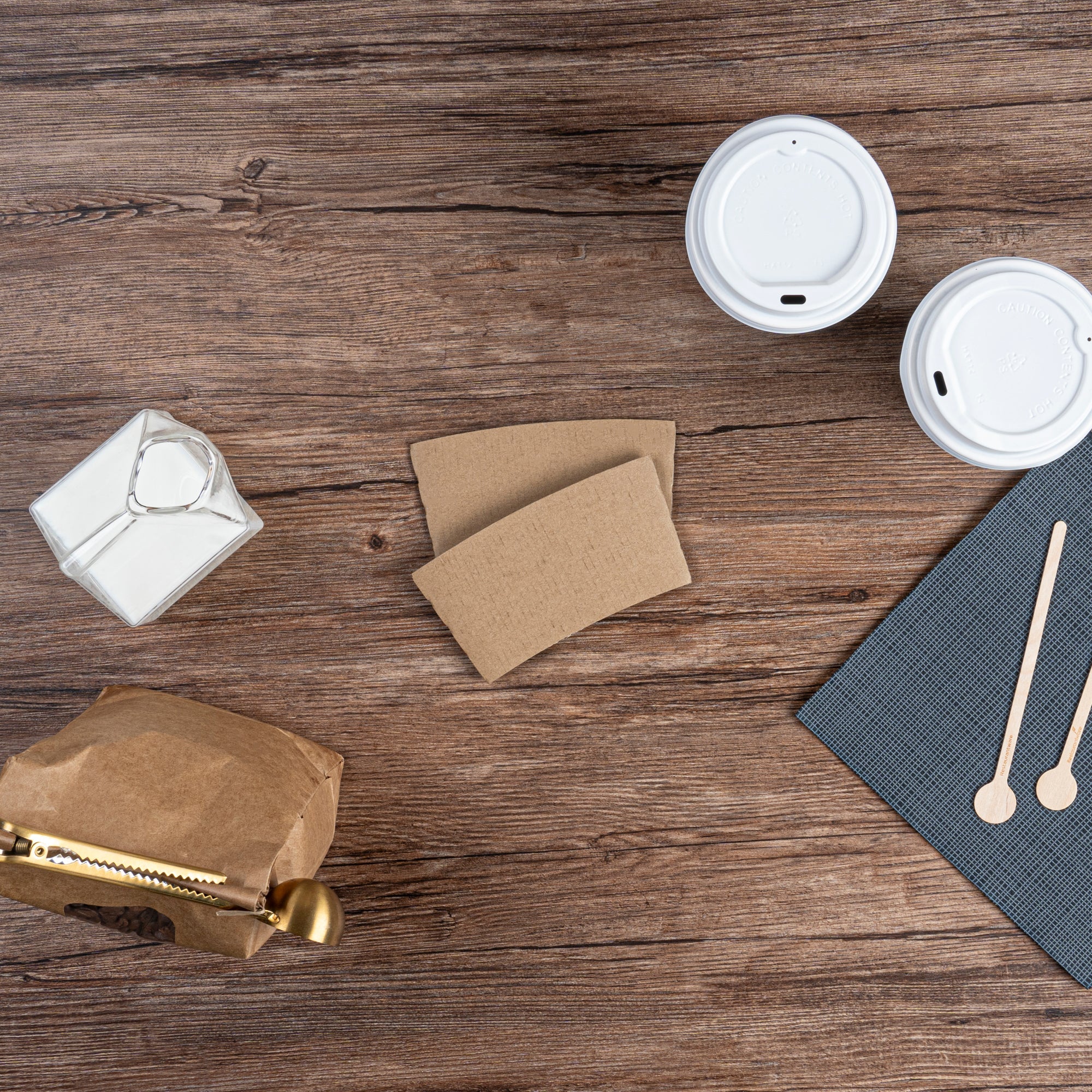 Restpresso Kraft Paper Coffee Cup Sleeve - Fits 12 / 16 / 20 oz Cups - 1000 count box
