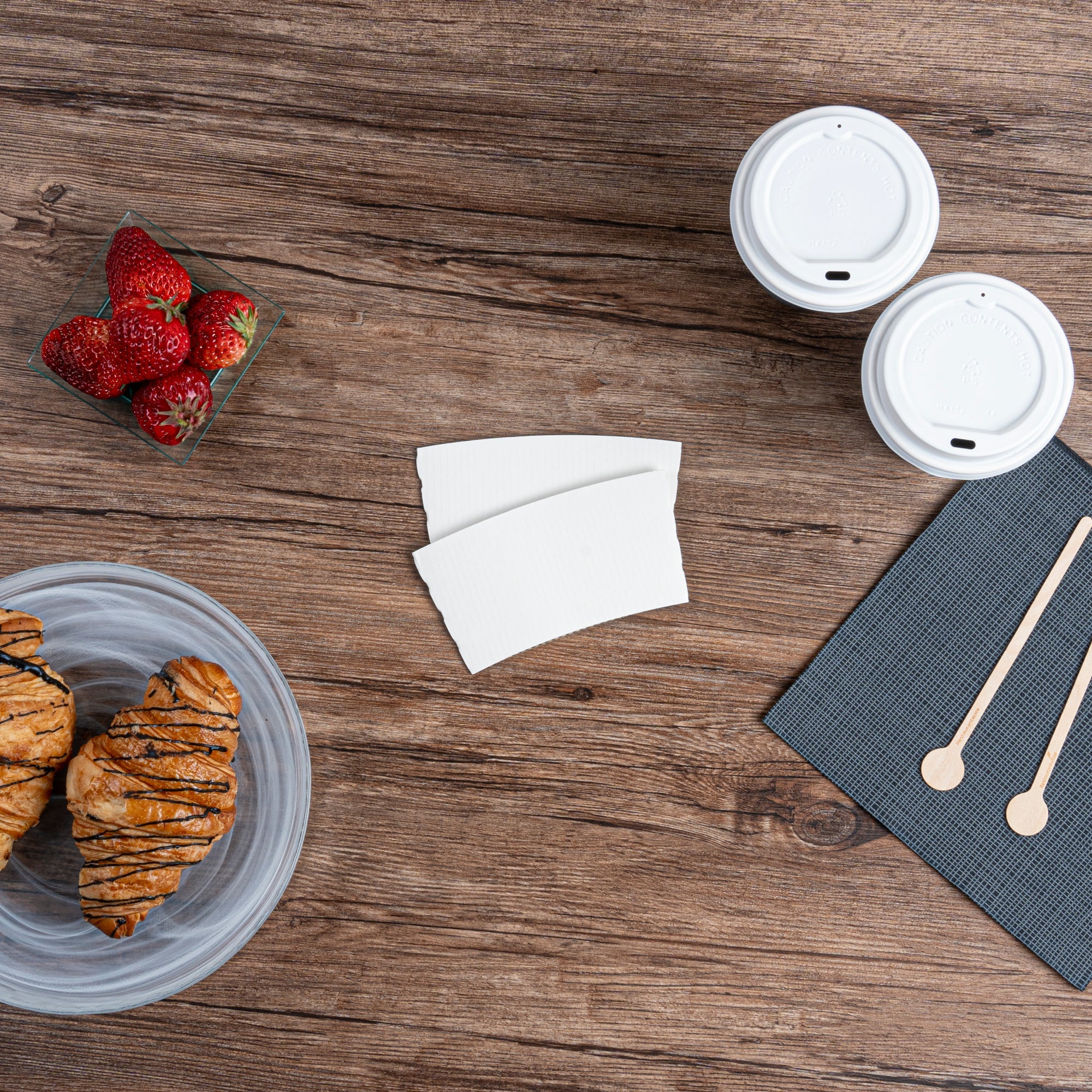 Restpresso White Paper Coffee Cup Sleeve - Fits 12 / 16 / 20 oz Cups - 1000 count box