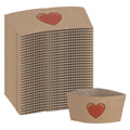 Restpresso Kraft Paper Heart Emoji Coffee Cup Sleeve - Fits 12 / 16 / 20 oz Cups - 1000 count box