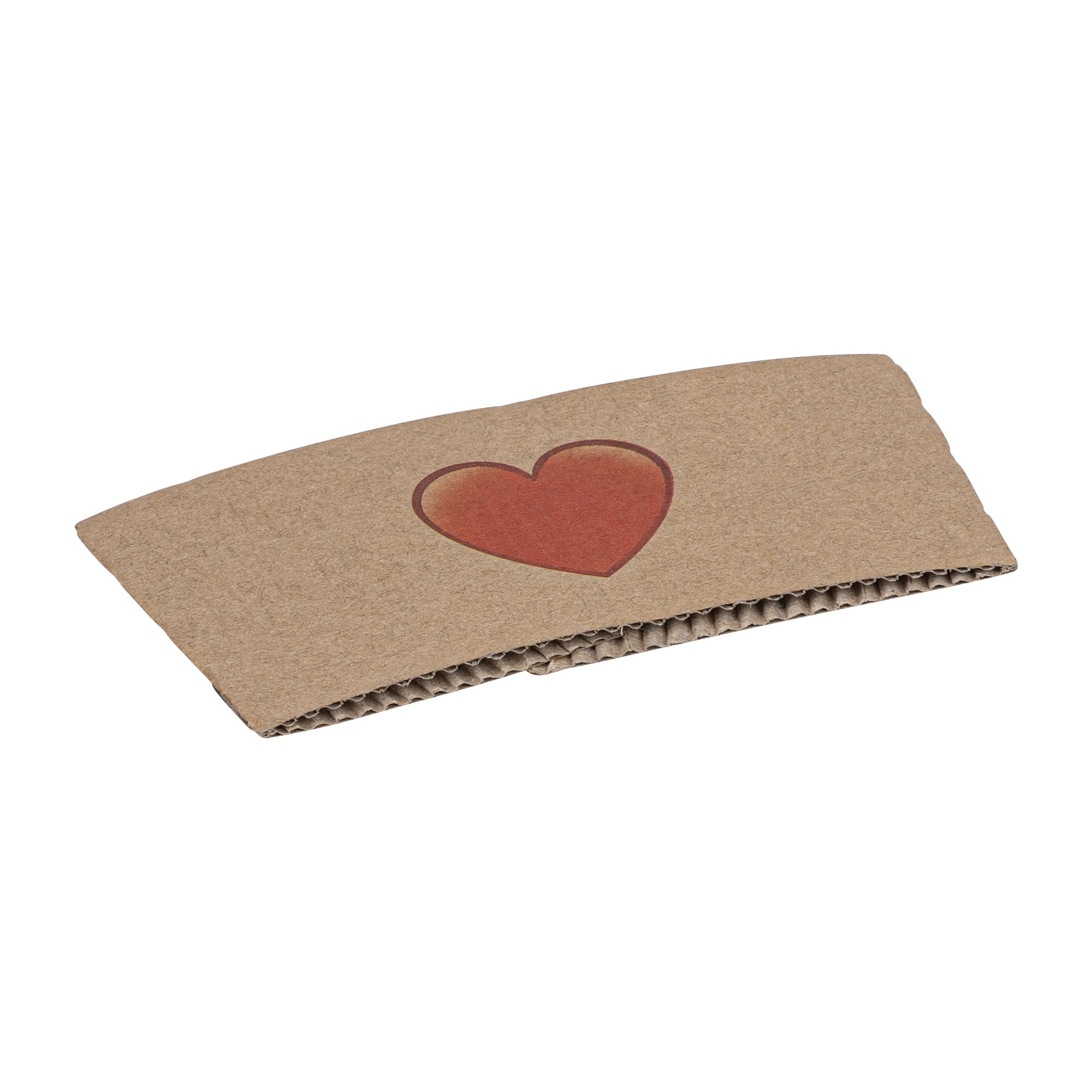 Restpresso Kraft Paper Heart Emoji Coffee Cup Sleeve - Fits 12 / 16 / 20 oz Cups - 1000 count box