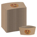 Restpresso Kraft Paper Heart Eyes Emoji Coffee Cup Sleeve - Fits 12 / 16 / 20 oz Cups - 1000 count box