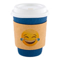 Restpresso Kraft Paper Crying Laughing Emoji Coffee Cup Sleeve - Fits 12 / 16 / 20 oz Cups - 50 count box