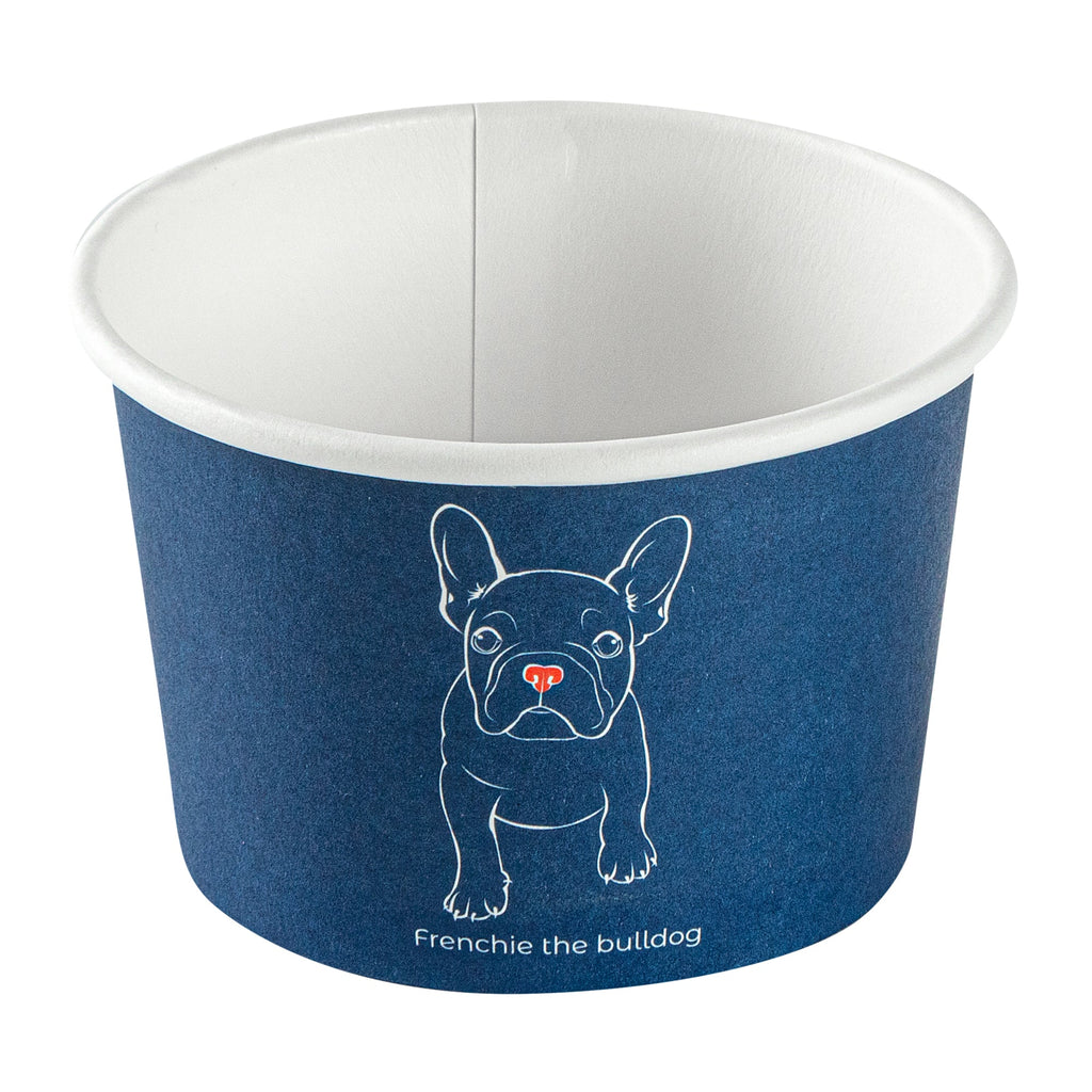 Coppetta 4 oz Round Frenchie Paper To Go Cup - 3" x 3" x 2 1/2" - 50 count box