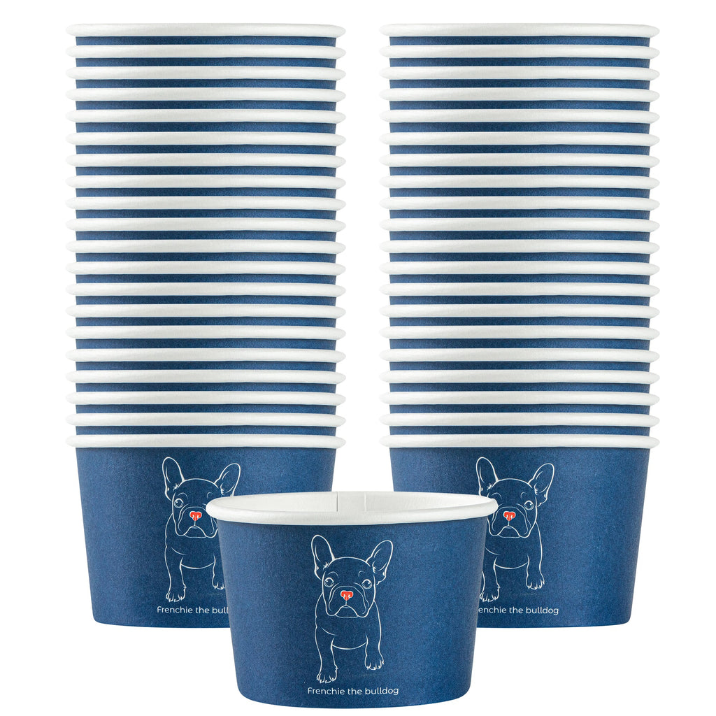 Coppetta 4 oz Round Frenchie Paper To Go Cup - 3" x 3" x 2 1/2" - 50 count box