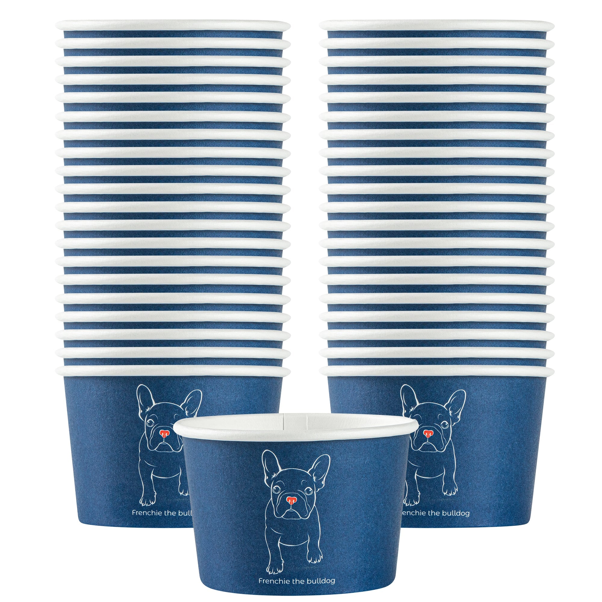 Coppetta 4 oz Round Frenchie Paper To Go Cup - 3" x 3" x 2 1/2" - 50 count box