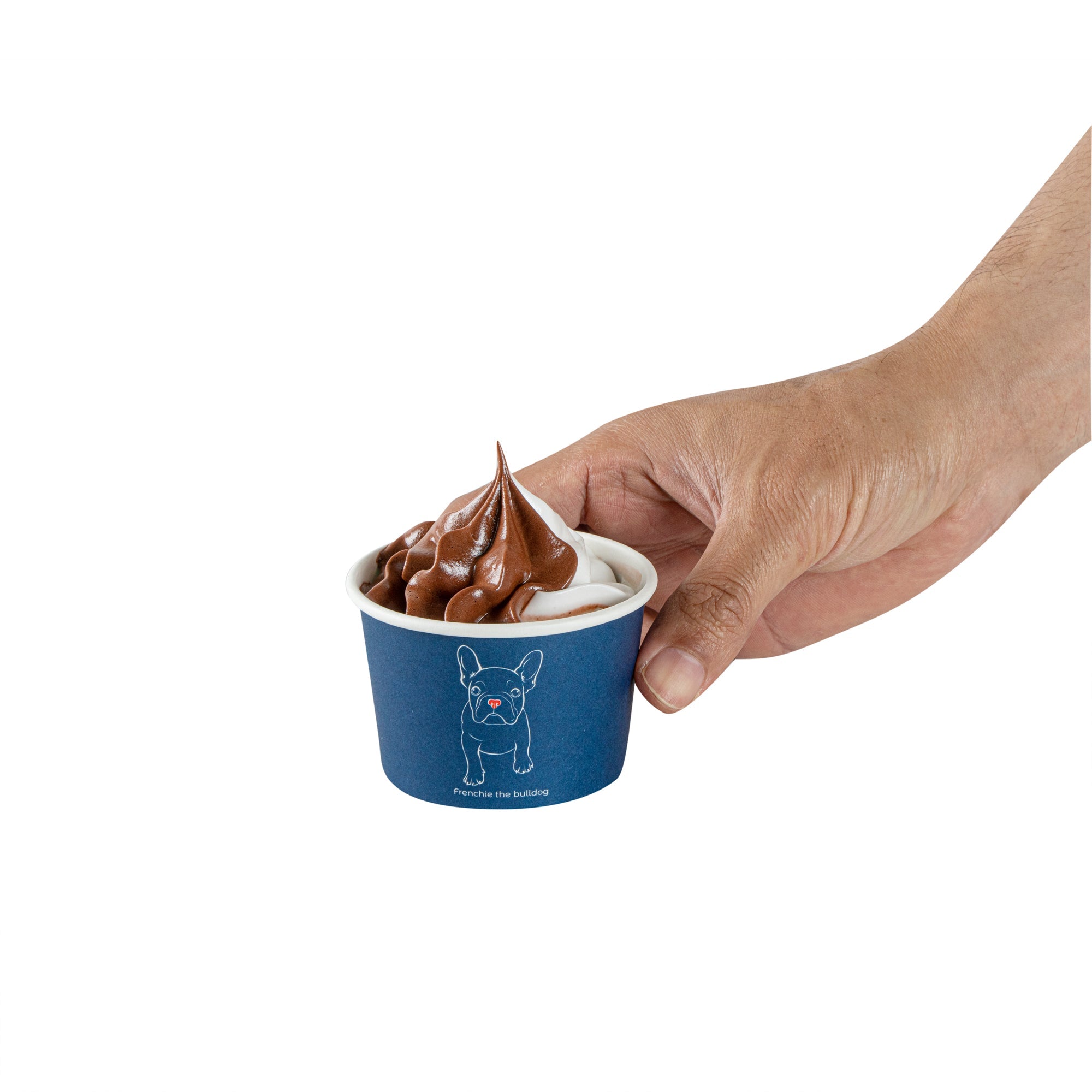 Coppetta 4 oz Round Frenchie Paper To Go Cup - 3" x 3" x 2 1/2" - 50 count box