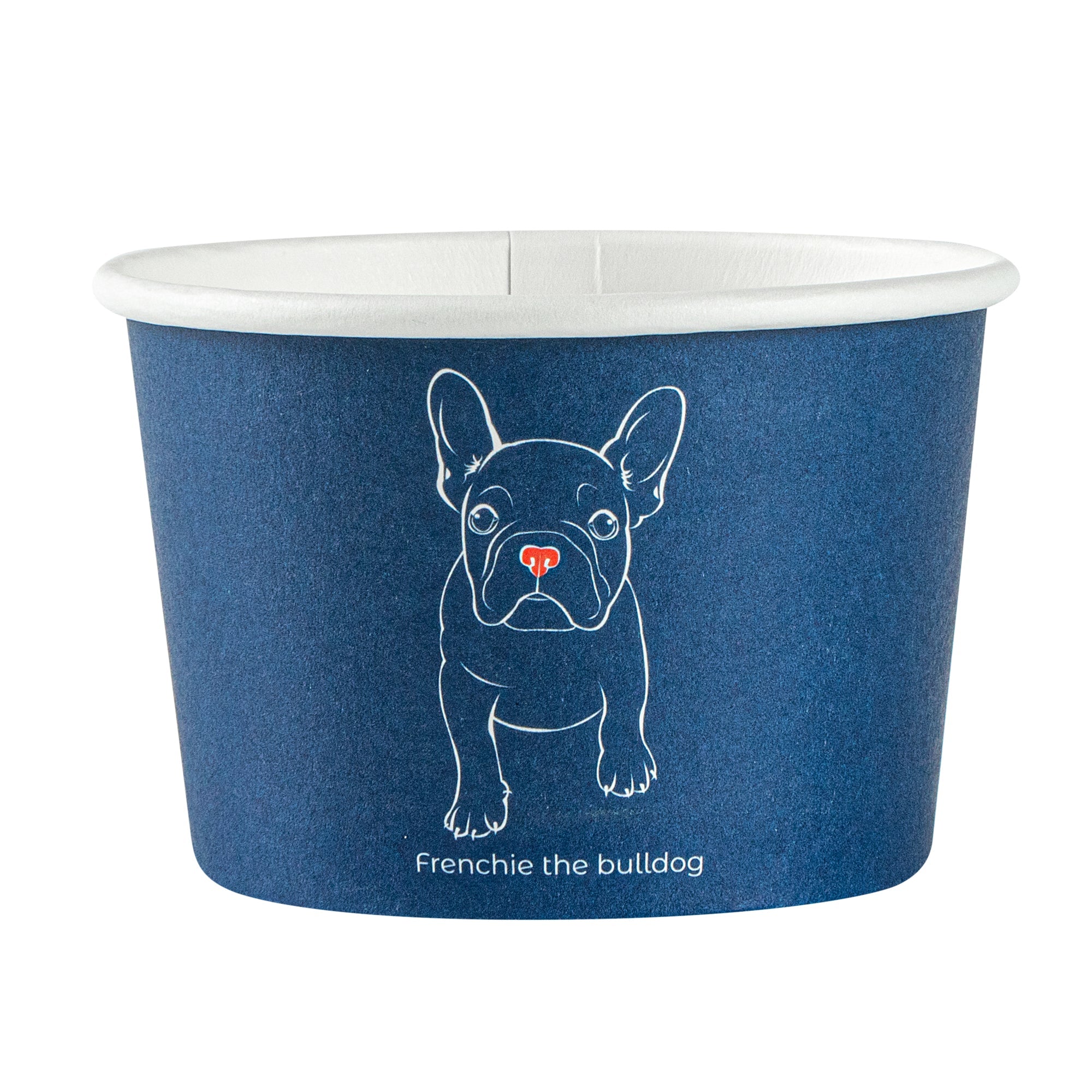 Coppetta 4 oz Round Frenchie Paper To Go Cup - 3" x 3" x 2 1/2" - 200 count box