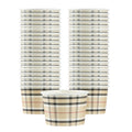 Coppetta 4 oz Round Plaid Paper To Go Cup - 3" x 3" x 2 1/2" - 50 count box