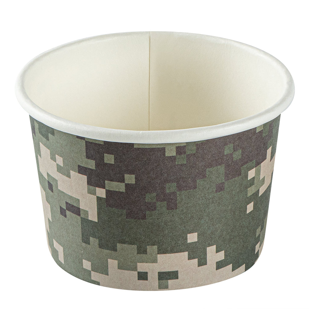 Coppetta 4 oz Round Camouflage Paper To Go Cup - 3" x 3" x 2 1/2" - 50 count box