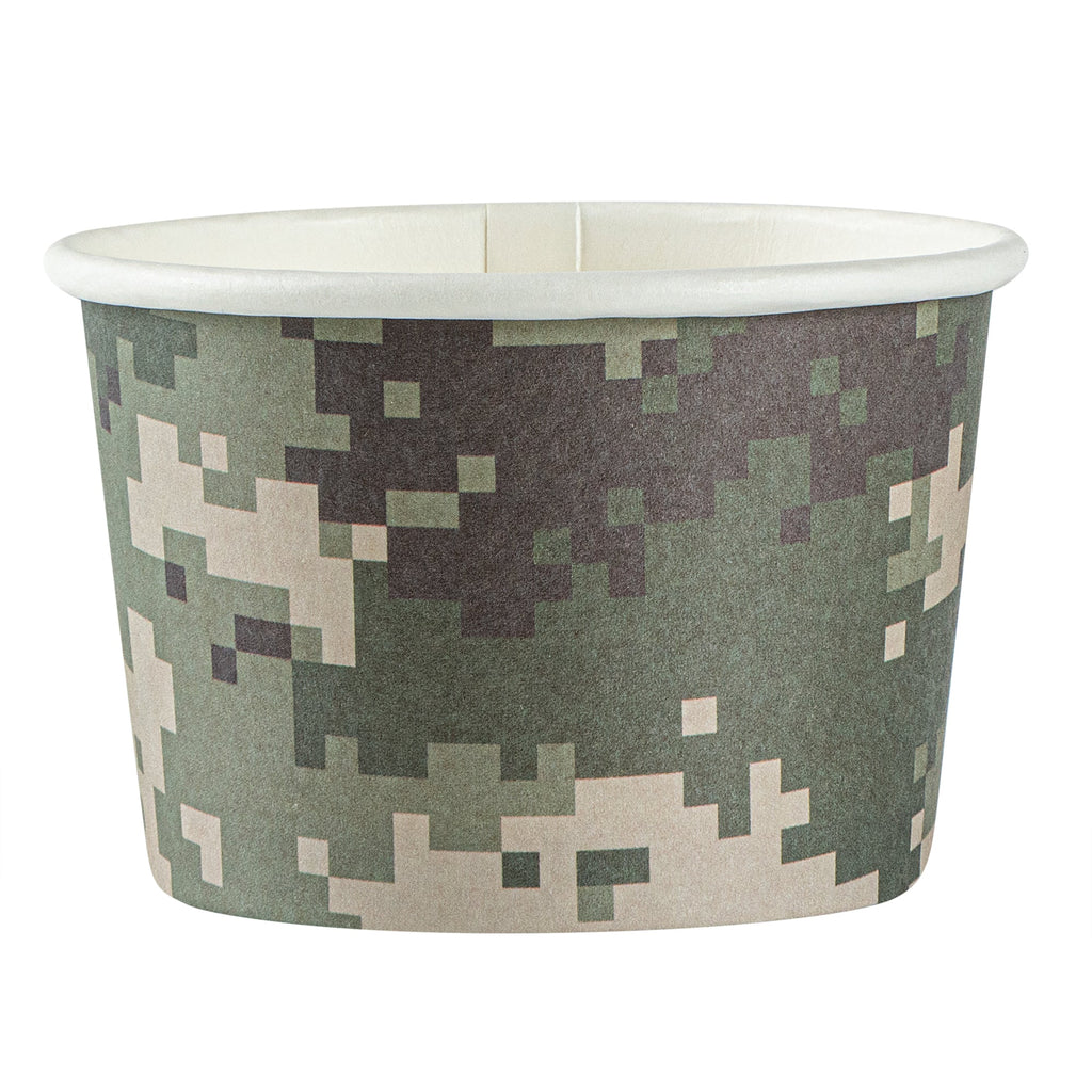 Coppetta 4 oz Round Camouflage Paper To Go Cup - 3" x 3" x 2 1/2" - 50 count box