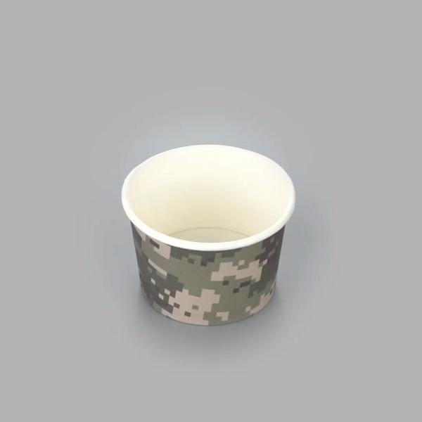 Coppetta 4 oz Round Camouflage Paper To Go Cup - 3" x 3" x 2 1/2" - 200 count box